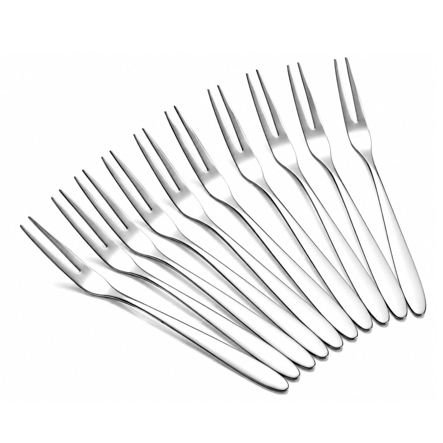 Home Collection Pack of 12 Stainless Steel Mini Dessert Forks Set