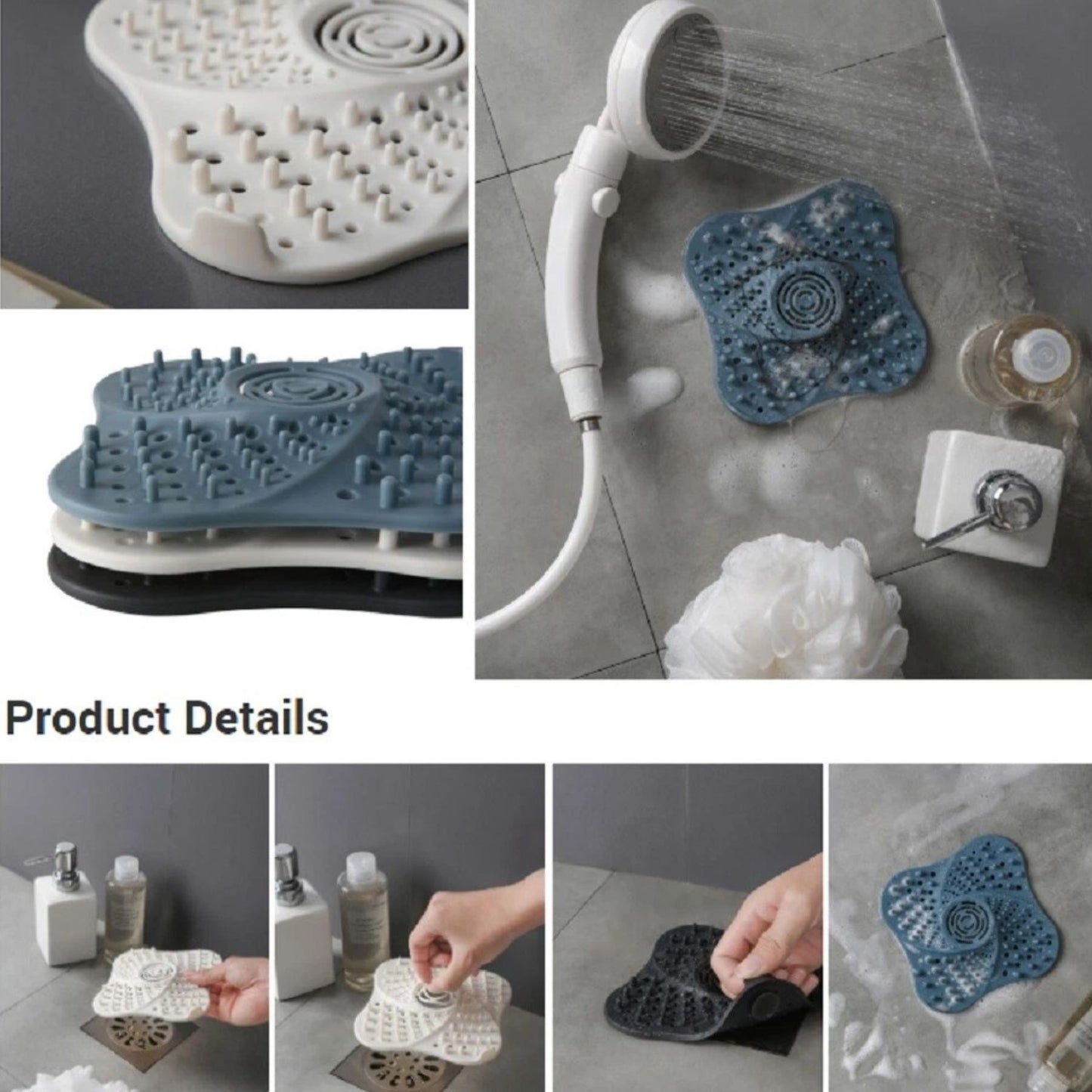 Home Collection Hair Catcher Drain Stopper Shower Sink Strainer Filter Cover