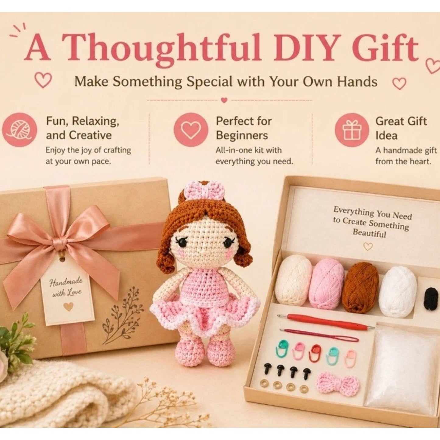 Home Collection Ballet Girl Crochet Kit for Beginners