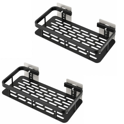 Home Collection Pack of 2 Corner Shower Caddy Adhesive Bathroom Shelf Rack