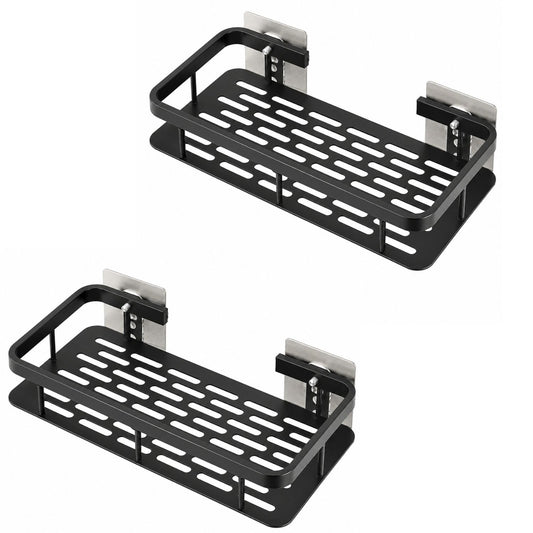 Home Collection Pack of 2 Corner Shower Caddy Adhesive Bathroom Shelf Rack