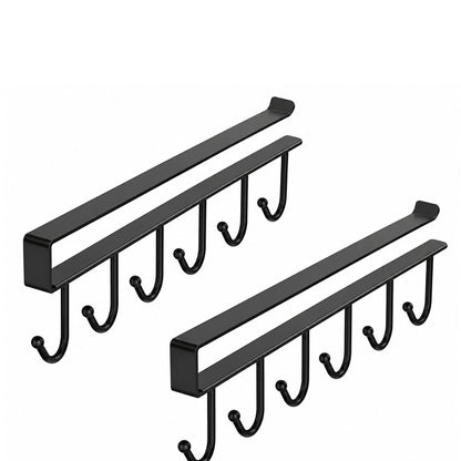 Home Collection Pack of 2 Under Shelf Mug Holder Rack