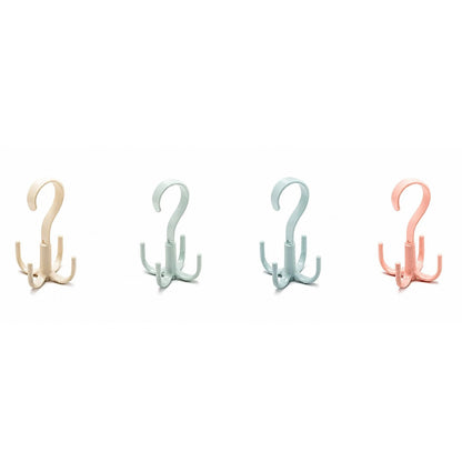 Home Collection Pack of 4 Rotating Tie Belt Hangers Closet Organizer
