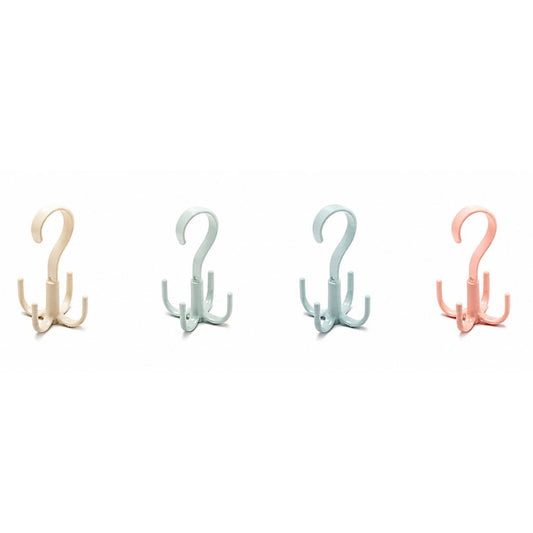Home Collection Pack of 4 Rotating Tie Belt Hangers Closet Organizer