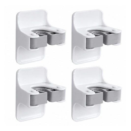 Home Collection Pack of 4 Broom Mop Holder Wall Mount