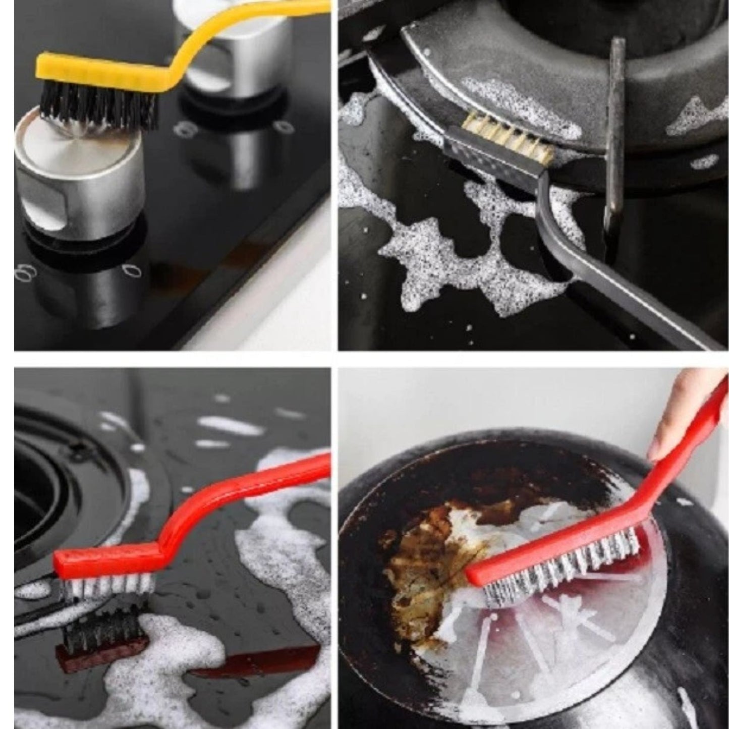 Home Collection Pack of 3 Gas Stove Cleaning Brush