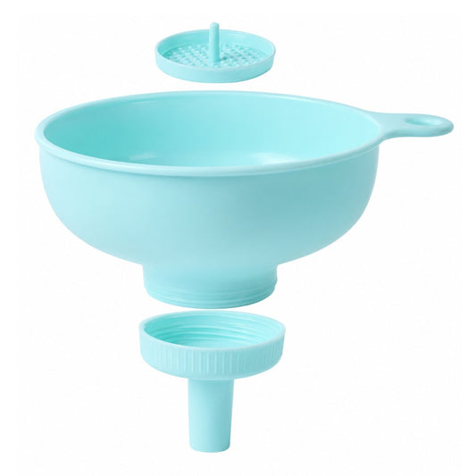 Home Collection Wide Mouth Kitchen Funnel 3-in-1 Spout Strainer Jar