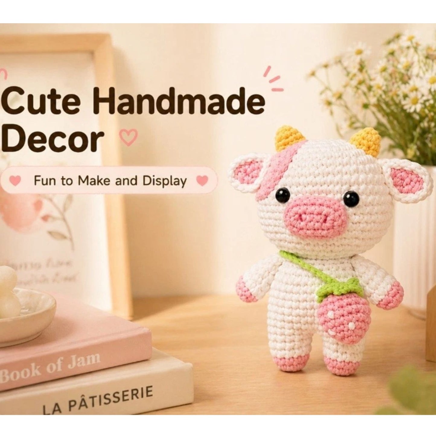 Home Collection Strawberry Pig Crochet Kit for Beginners