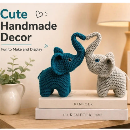 Home Collection Pack of 2 Elephant Crochet Kit for Beginners