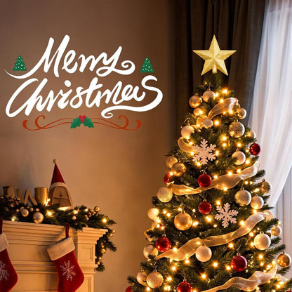 Home Collection Glitter Christmas Tree Topper Star Shatterproof Sparkling Holiday Decoration 8 Inch