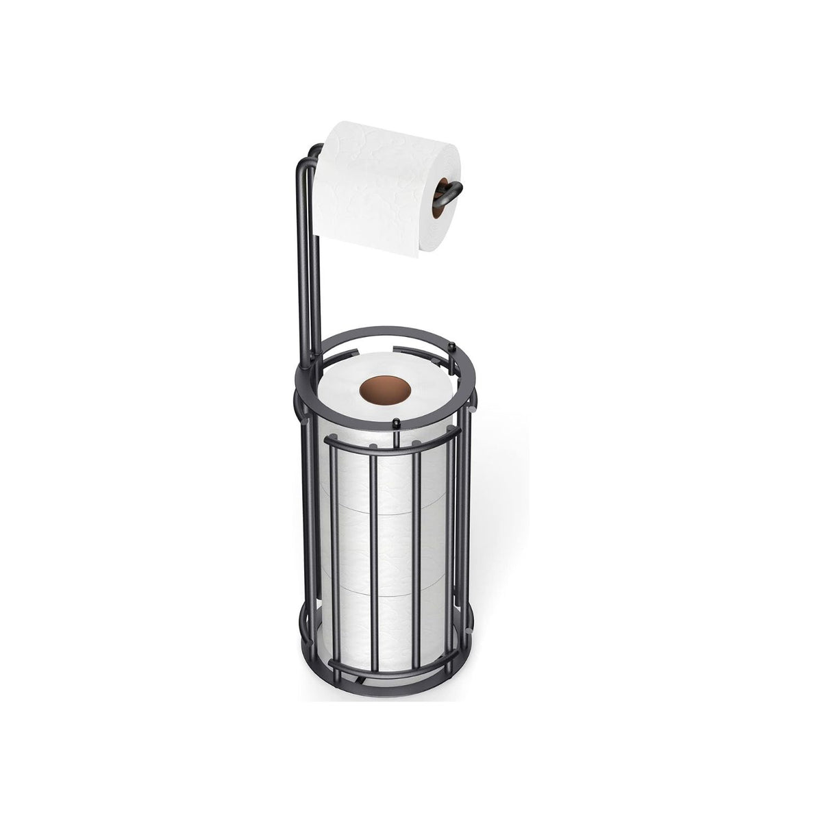 Home Collection Freestanding Toilet Paper Holder Stand for 4 Mega Rolls