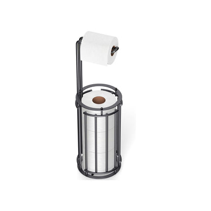 Home Collection Freestanding Toilet Paper Holder Stand for 4 Mega Rolls