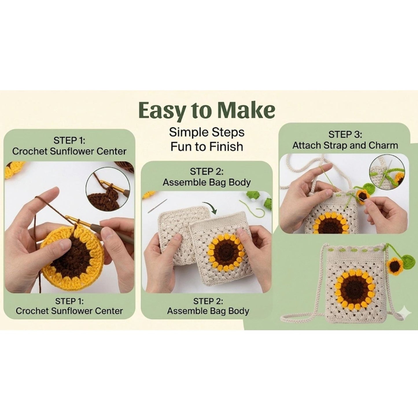 Home Collection Phone Bag Crochet Kit for Beginners