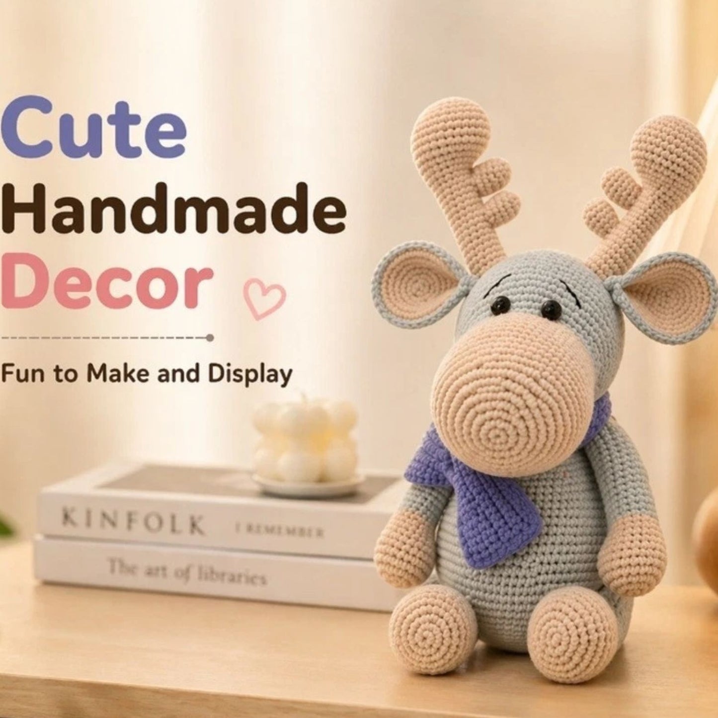 Home Collection Reindeer Crochet Kit for Beginners