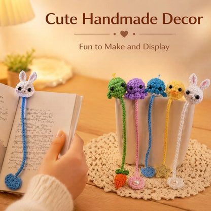 Home Collection Pack of 6 Animal Bookmark Crochet Kit for Beginners