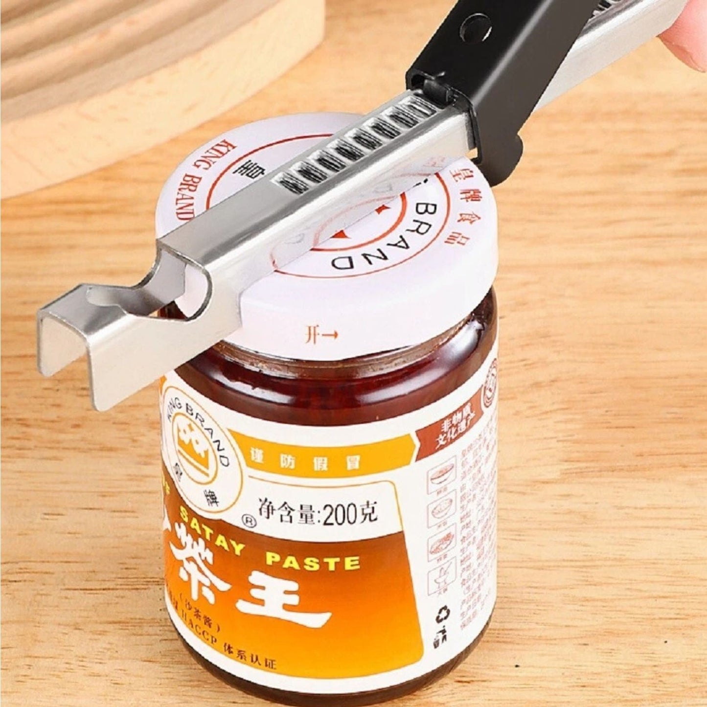 Home Collection Adjustable Jar Opener Stainless Steel Lid Remover Easy Grip