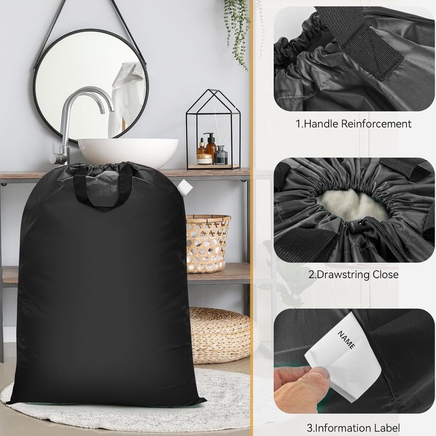 Home Collection Extra Large Heavy Duty Laundry Bag 28x40 Inch