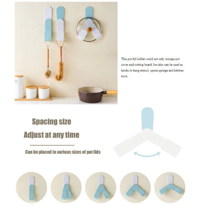 Home Collection Wall Mounted Pot Lid Holder Adjustable Pan Lid Rack