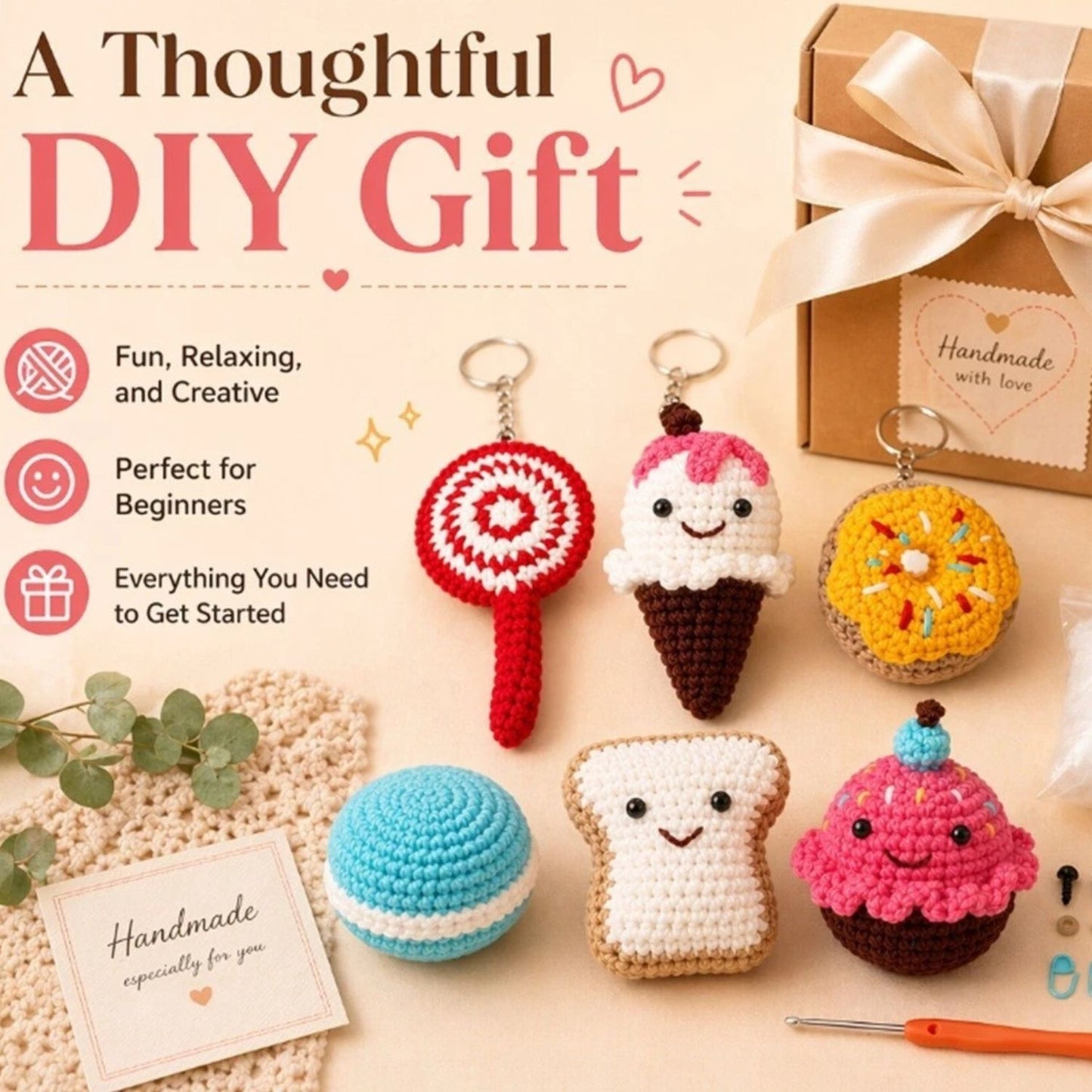 Home Collection Pack of 6 Desert Crochet Kit for Beginners