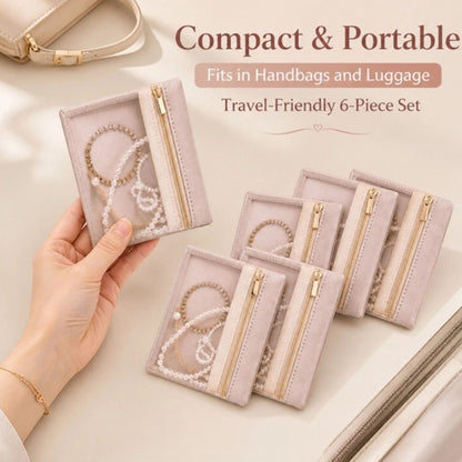 Home Collection Pack of 6 Jewelry Organizer Pouch