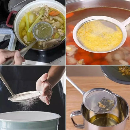 Home Collection Stainless Steel Fine Mesh Skimmer Spoon