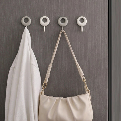 Home Collection Pack of 4 Self Adhesive Wall Hooks Waterproof Towel Coat Hook Hangers