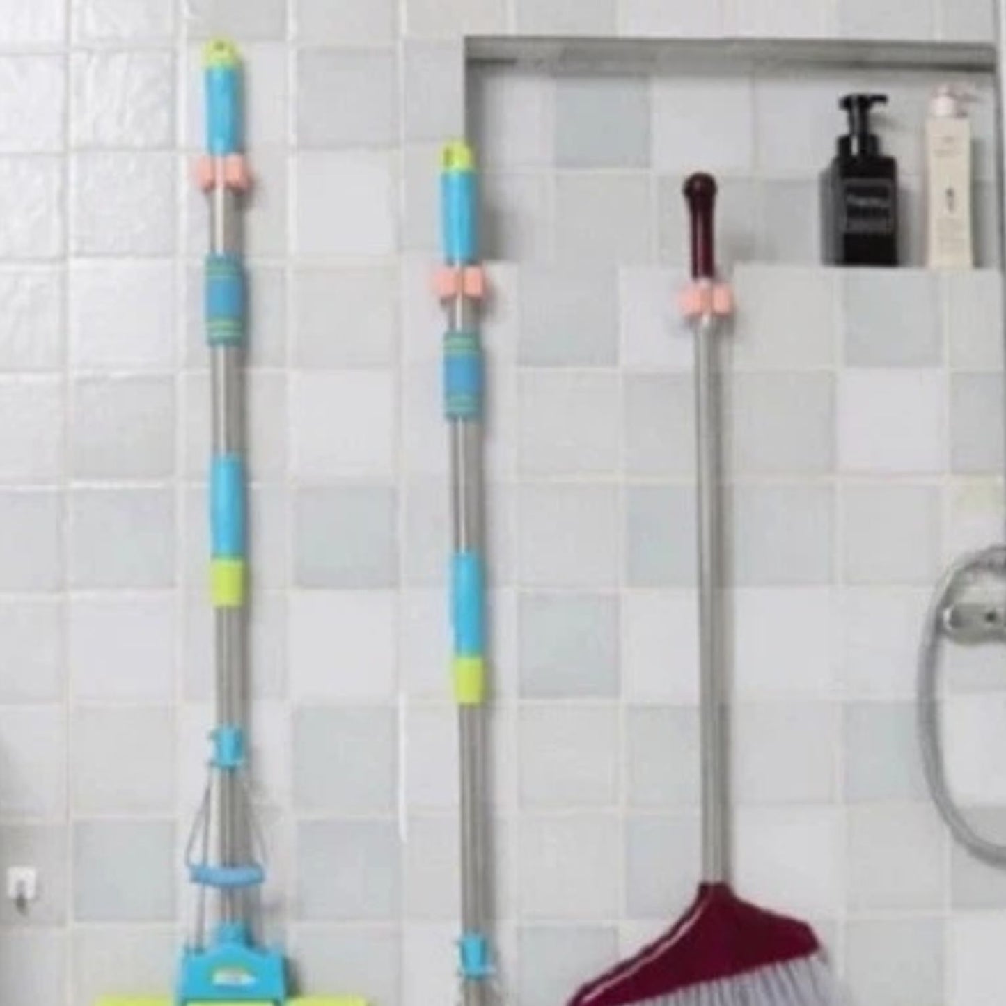 Home Collection Pack of 5 Broom Mop Holders Wall Mount