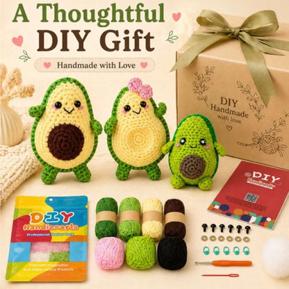 Home Collection Avocado Family Crochet Kit for Beginners