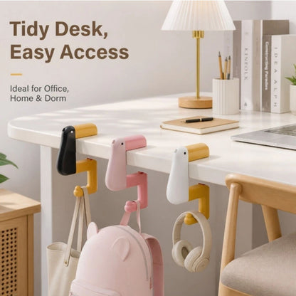 Home Collection Pack of 3 Foldable Purse Hook Non-Slip Bag Hanger