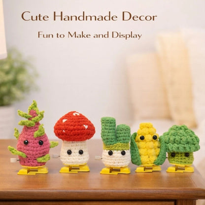 Home Collection Pack of 5 Puff Vegetable Crochet Kit for Beginners