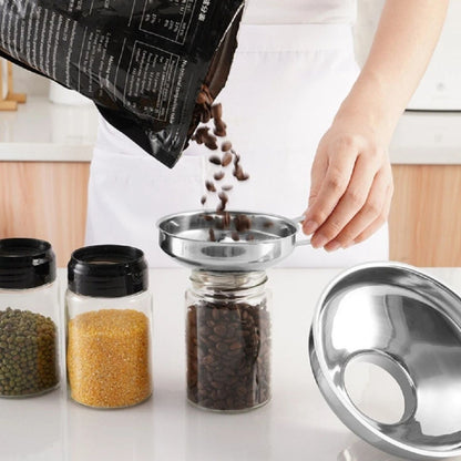 Home Collection Pack of 2 Stainless Steel Canning Funnel Set
