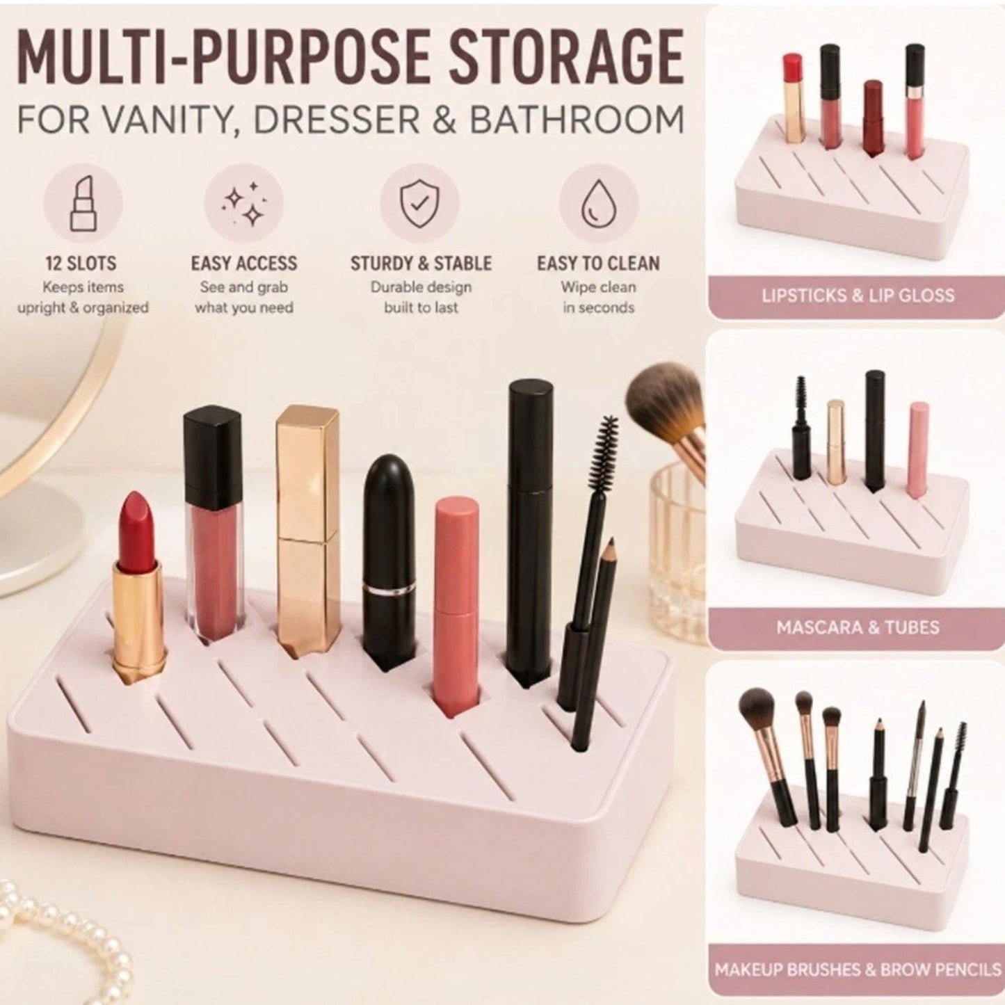 Home Collection Silicone Lipstick Holder Stand