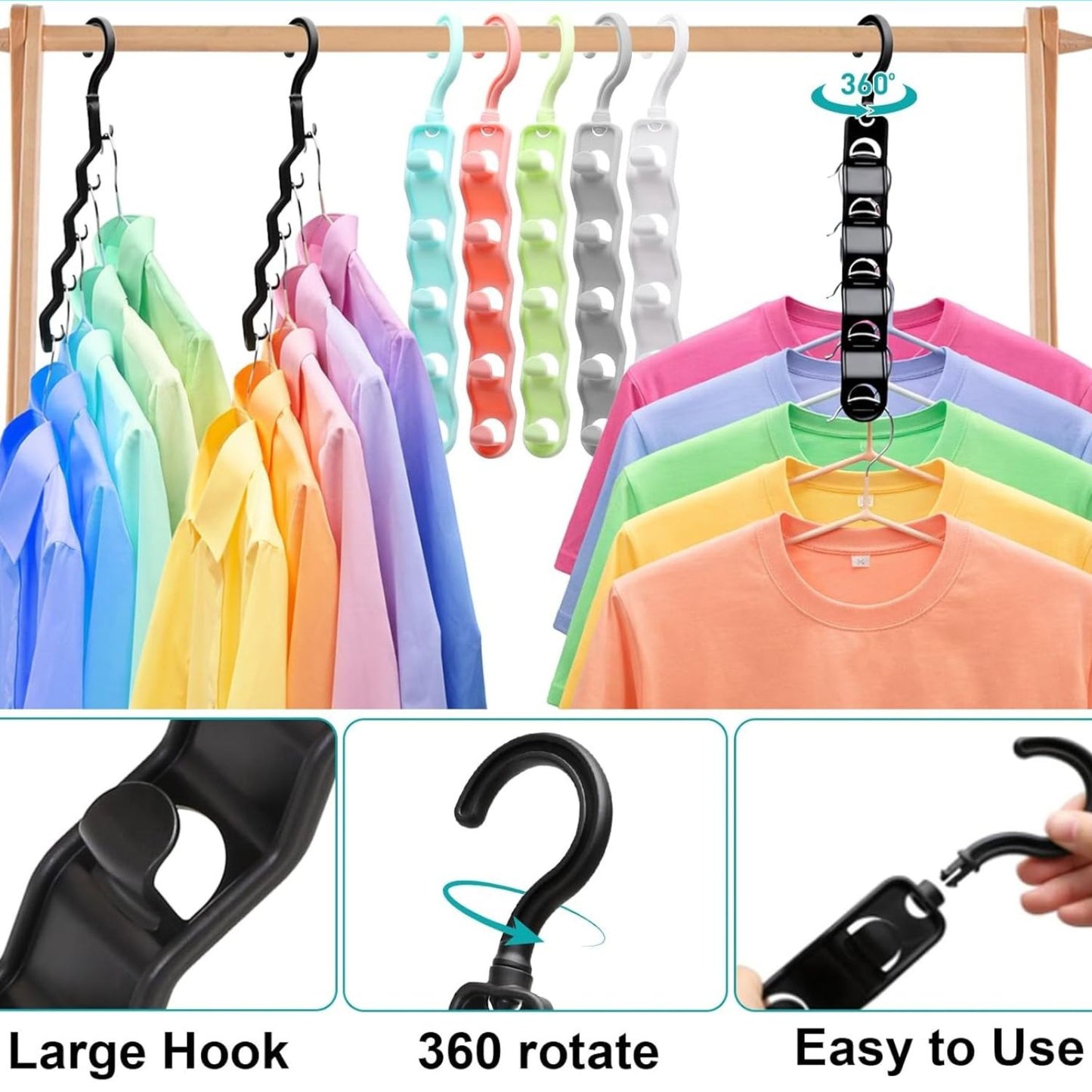 Home Collection Upgraded Closet Organizer Space Saving Clothes Hangers