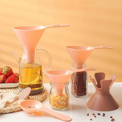 Home Collection 6 in 1 Kitchen Funnel Set Filter Pouring Tool