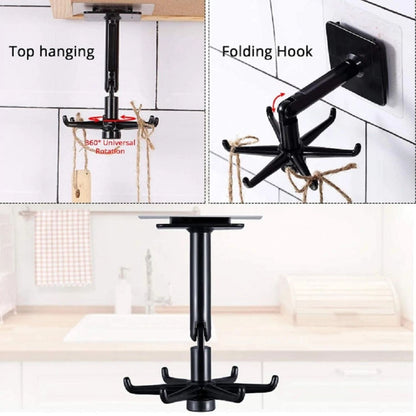 Home Collection 360 Degree Rotating 6 Claw Utility Hook