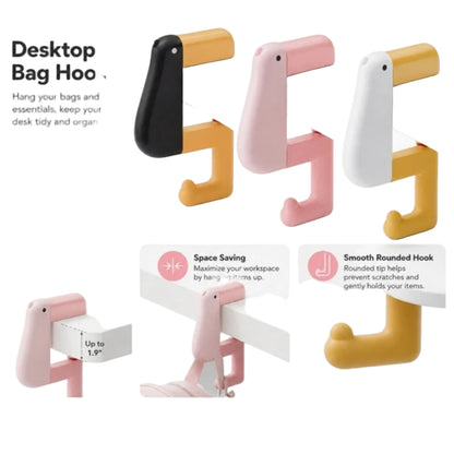 Home Collection Pack of 3 Foldable Purse Hook Non-Slip Bag Hanger