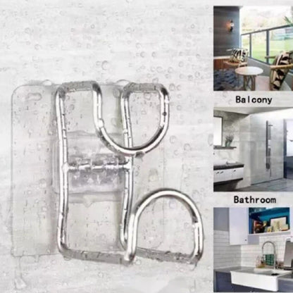 Home Collection Pack of 4 Multifunction Wall Hooks Bathroom Towel Holder
