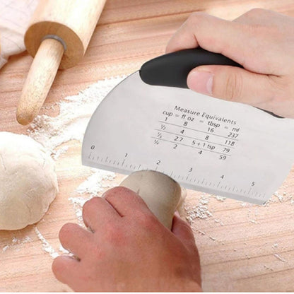 Home Collection Stainless Steel Dough Scraper Cutter with Handle