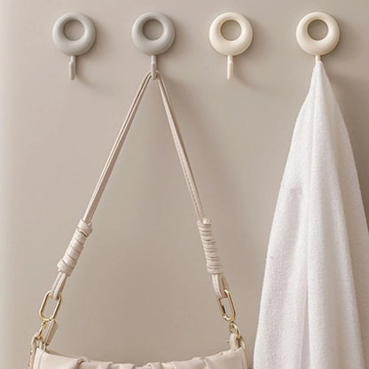 Home Collection Pack of 4 Self Adhesive Wall Hooks Waterproof Towel Coat Hook Hangers