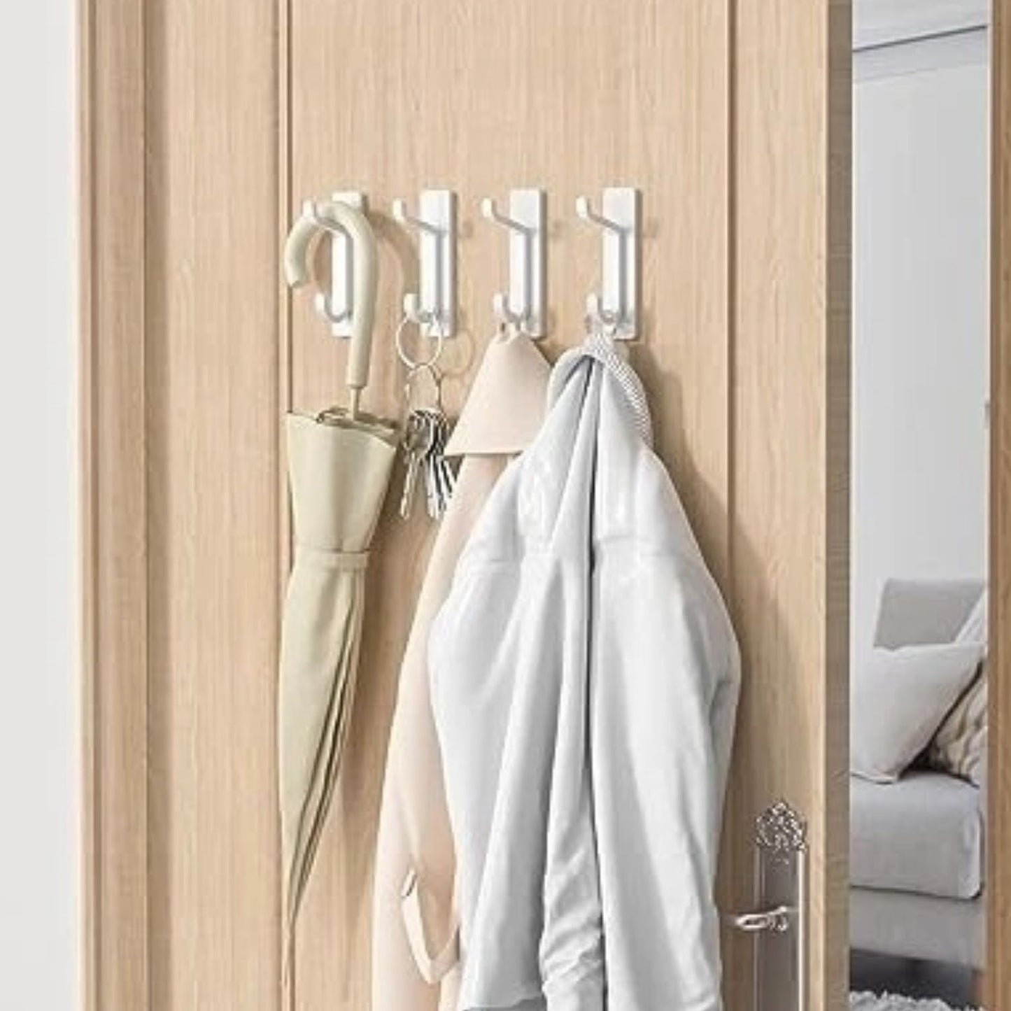 Home Collection Pack of 12 Heavy Duty Adhesive Wall Hooks