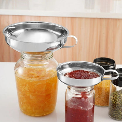Home Collection Pack of 2 Stainless Steel Canning Funnel Set