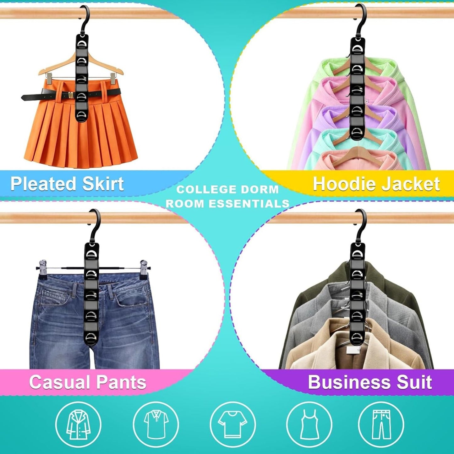 Home Collection Upgraded Closet Organizer Space Saving Clothes Hangers