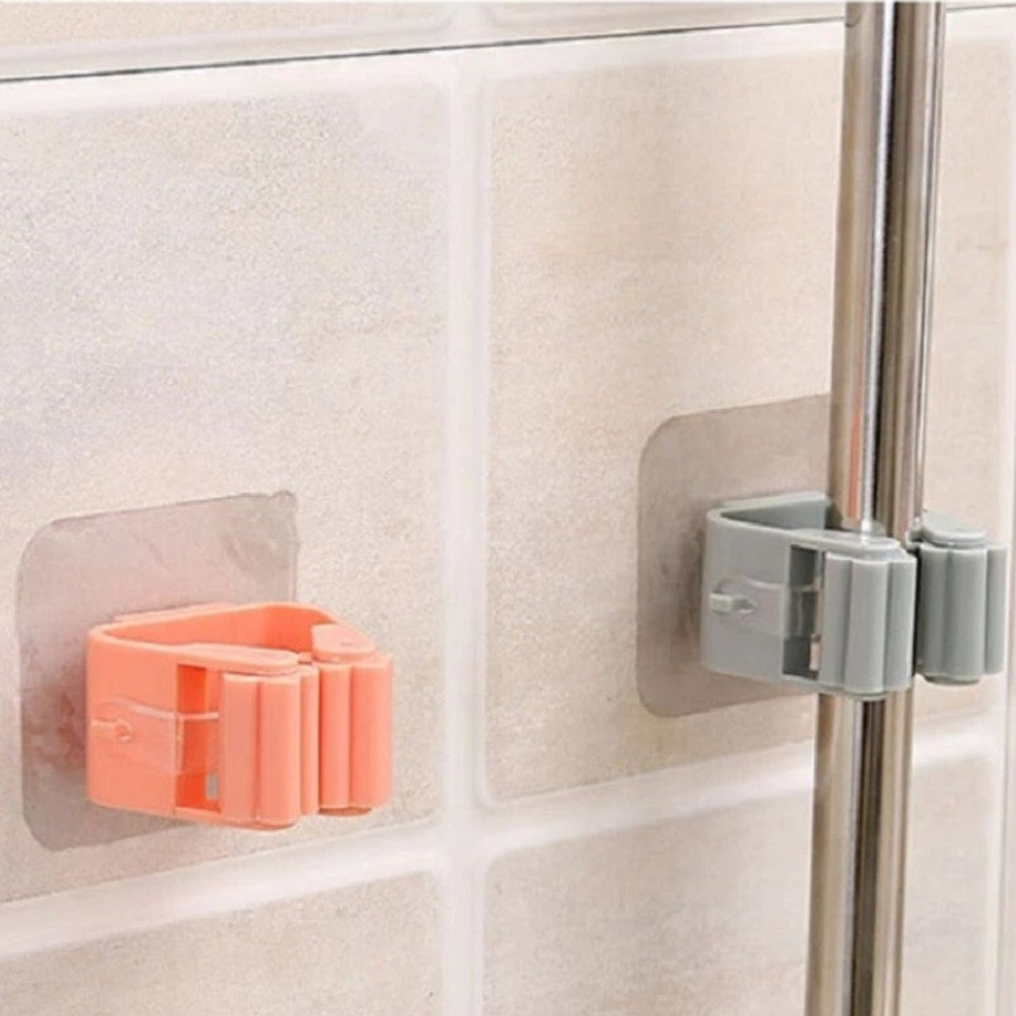 Home Collection Pack of 5 Broom Mop Holders Wall Mount