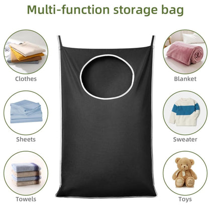 Home Collection Hanging Laundry Hamper Bag with Hooks