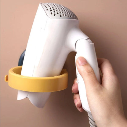 Home Collection Hair Dryer Holder Self Adhesive Bathroom Organizer Rack Yellow