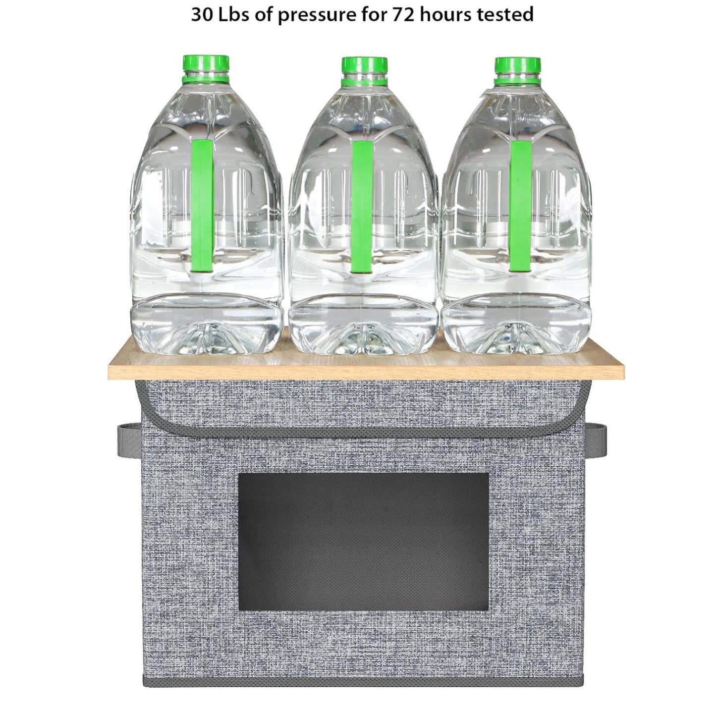 Home Collection Pack of 4 Large Foldable Storage Boxes with Lids
