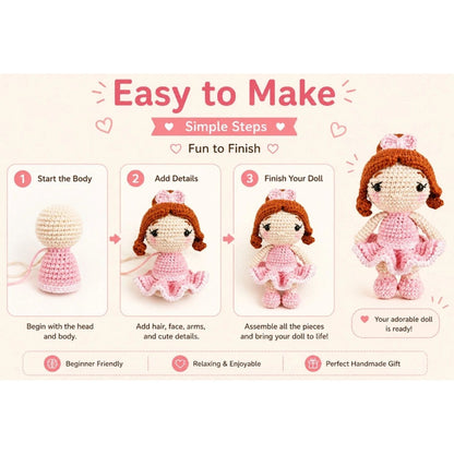 Home Collection Ballet Girl Crochet Kit for Beginners