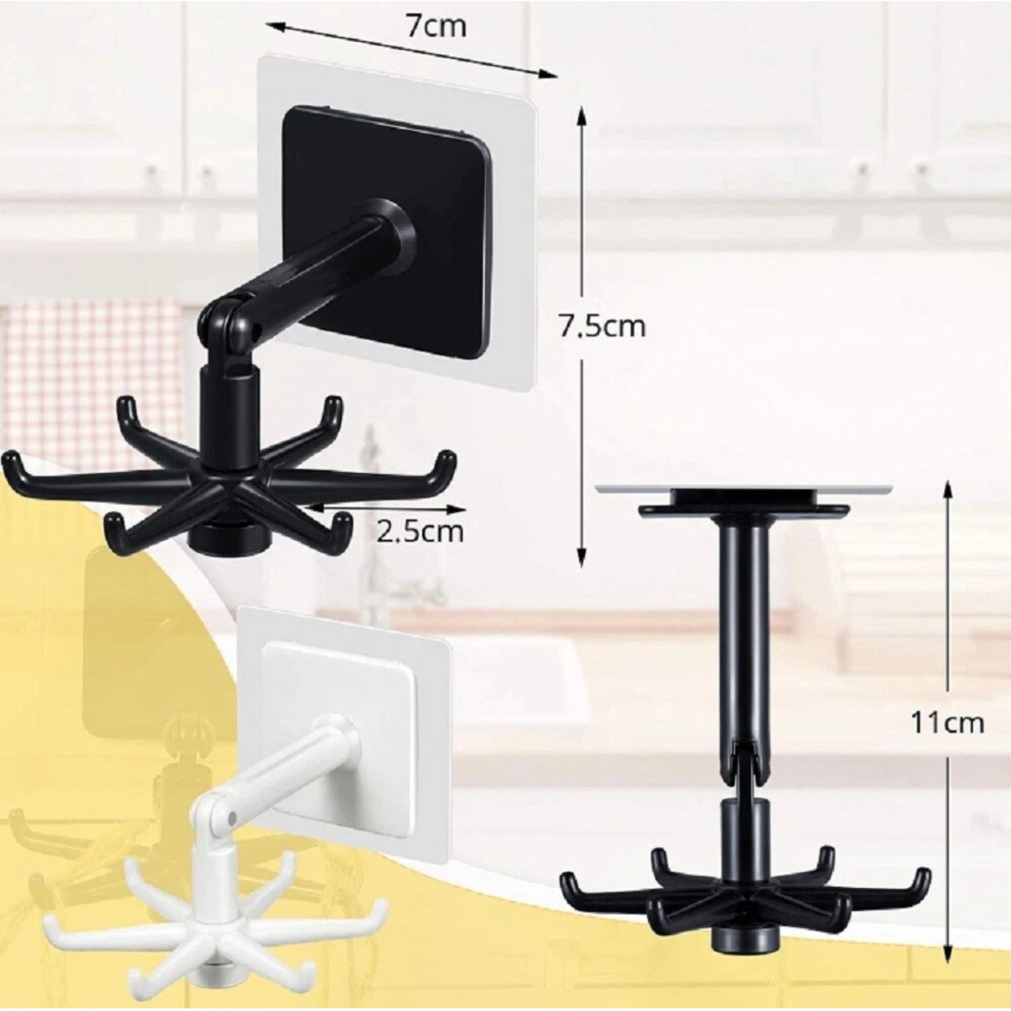 Home Collection 360 Degree Rotating 6 Claw Utility Hook