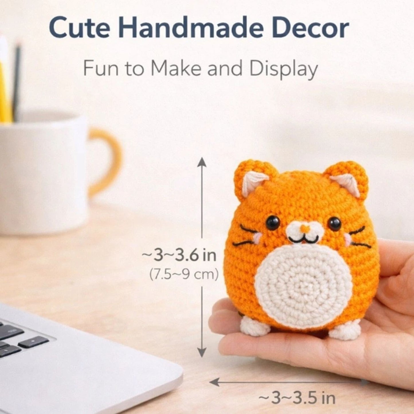 Home Collection Pack of 3 Cats Crochet Kit for Beginner