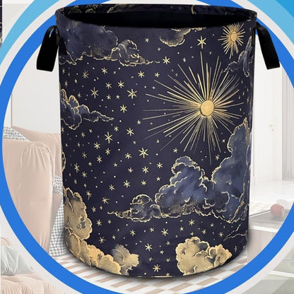 Home Collection Portable Oxford Cloth Clouds Laundry Hamper Foldable